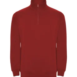 Roly SU1109 - ANETO Sweat avec demi zip ton sur ton et col montant