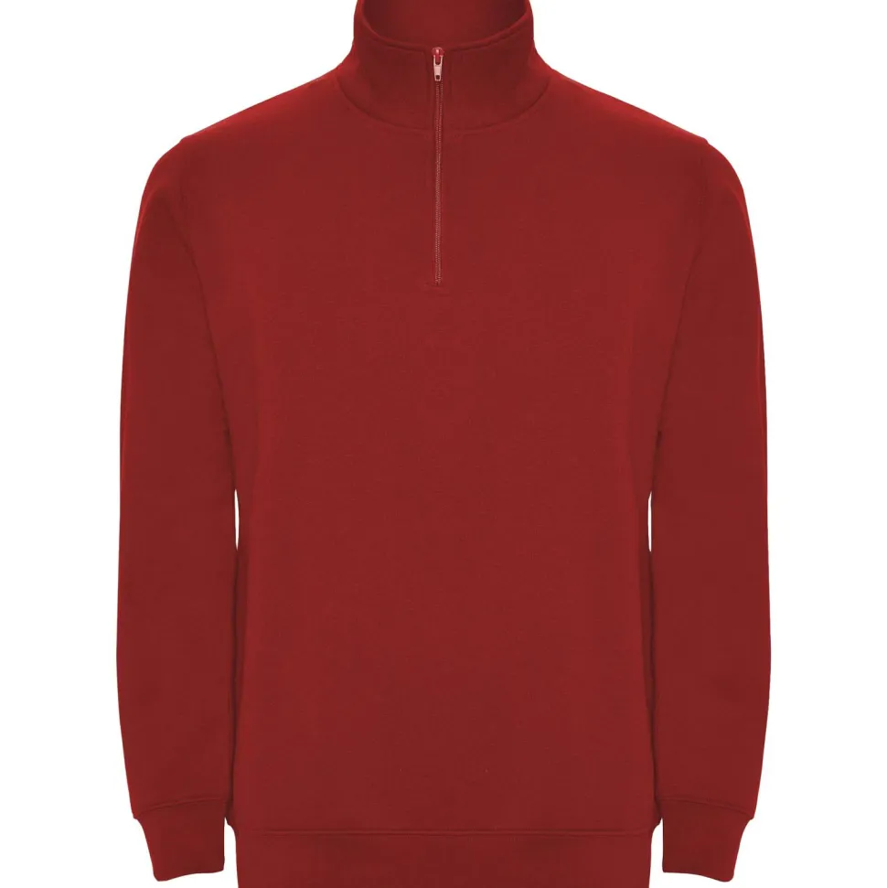 Roly SU1109 - ANETO Sweat avec demi zip ton sur ton et col montant