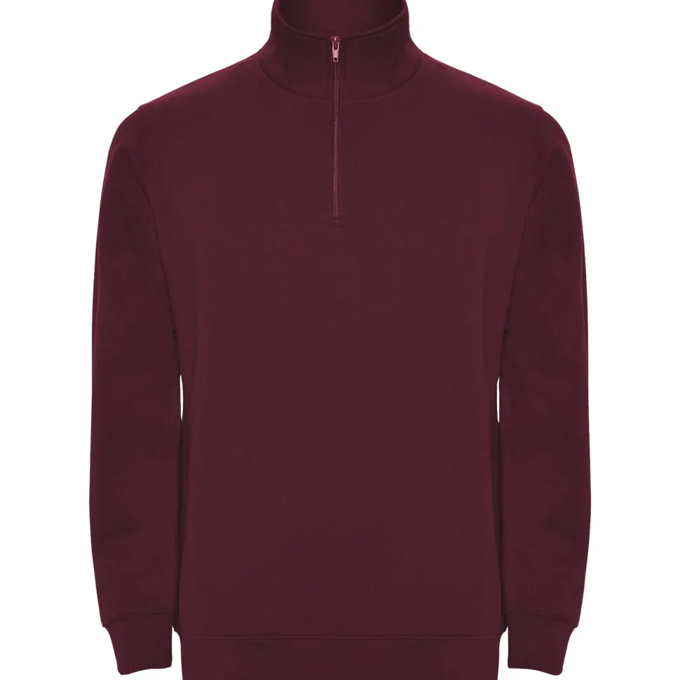 Roly SU1109 - ANETO Sweat avec demi zip ton sur ton et col montant
