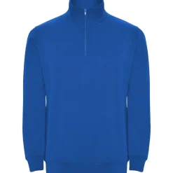Roly SU1109 - ANETO Sweat avec demi zip ton sur ton et col montant