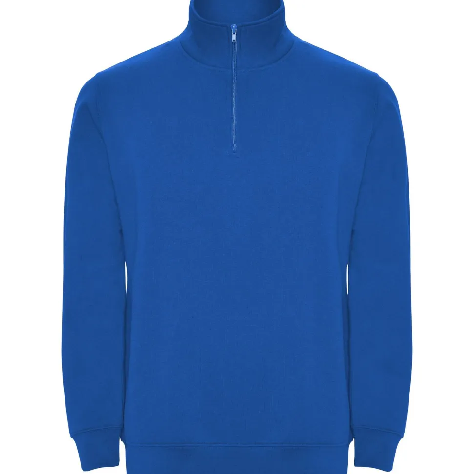 Roly SU1109 - ANETO Sweat avec demi zip ton sur ton et col montant