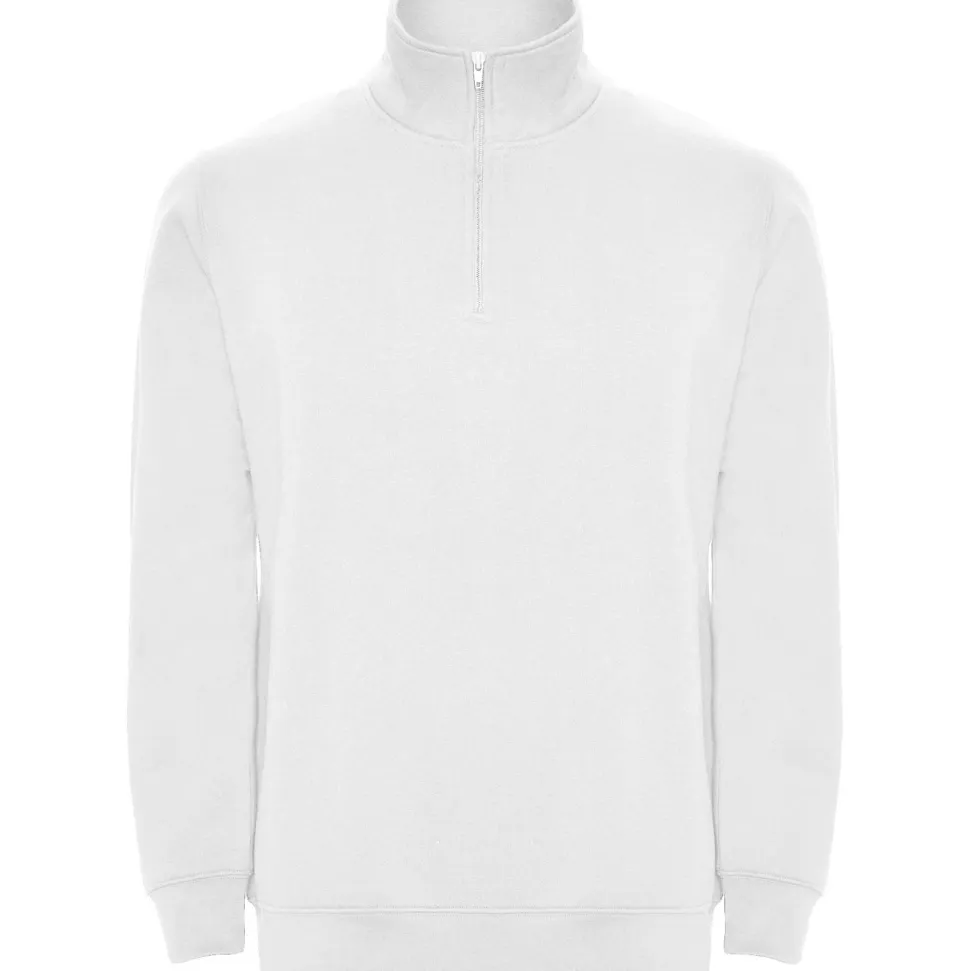 Roly SU1109 - ANETO Sweat avec demi zip ton sur ton et col montant
