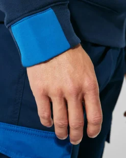 Roly SU8413 - MAVERICK Sweat à col montant et demi-zip de couleurs combinés