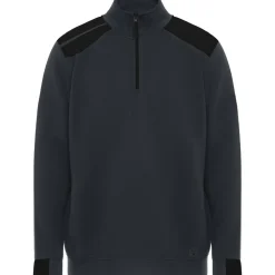 Roly SU8413 - MAVERICK Sweat à col montant et demi-zip de couleurs combinés