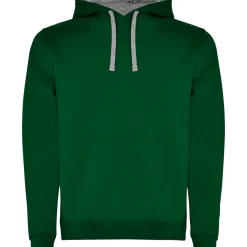Roly SU1067 - URBAN Sweat-shirt bicolore avec capuche doublée et cordon de serrage contrasté