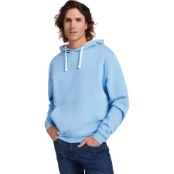 Roly SU1067 - URBAN Sweat-shirt bicolore avec capuche doublée et cordon de serrage contrasté