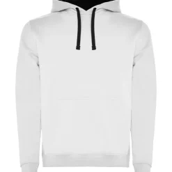 Roly SU1067 - URBAN Sweat-shirt bicolore avec capuche doublée et cordon de serrage contrasté