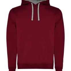 Roly SU1067 - URBAN Sweat-shirt bicolore avec capuche doublée et cordon de serrage contrasté