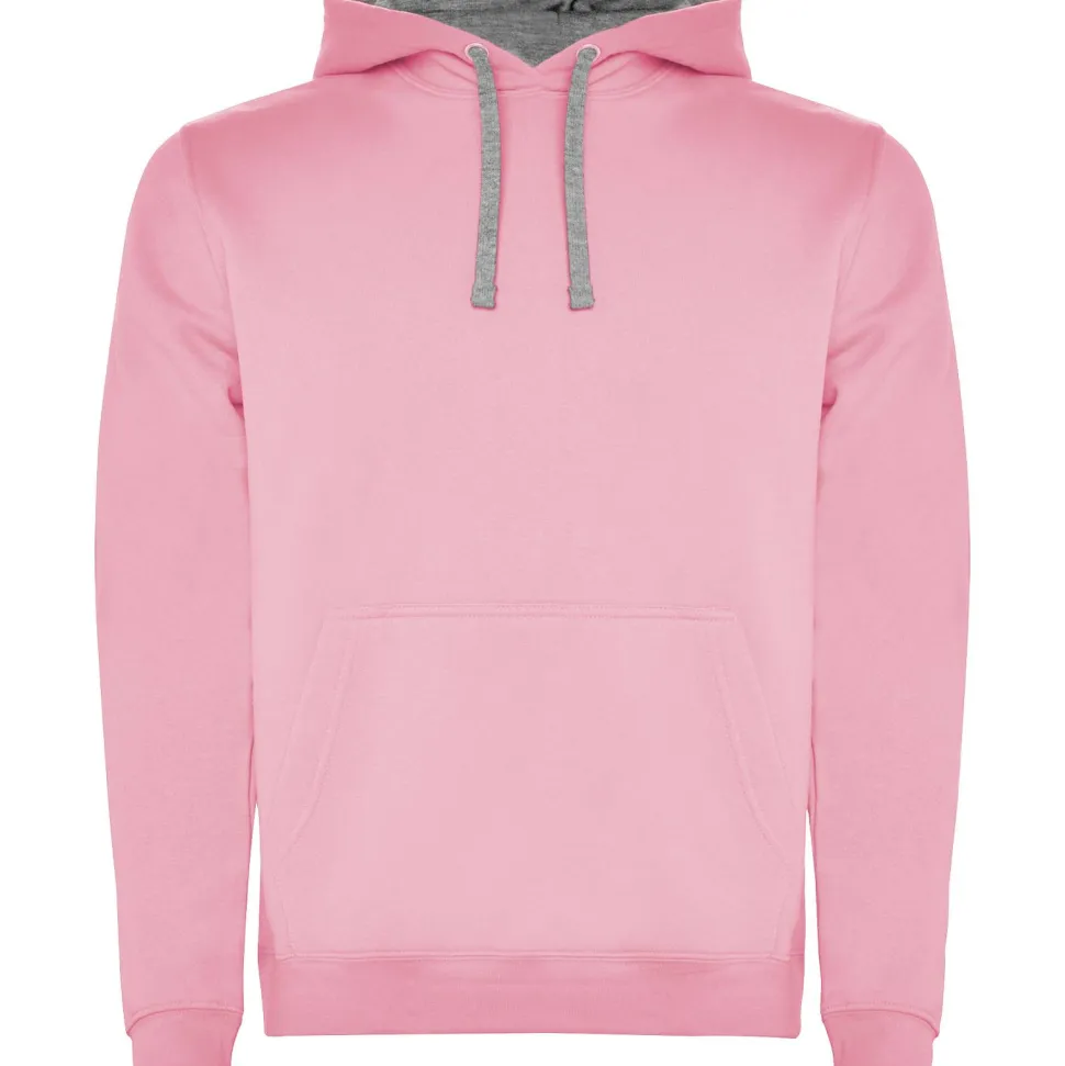 Roly SU1067 - URBAN Sweat-shirt bicolore avec capuche doublée et cordon de serrage contrasté