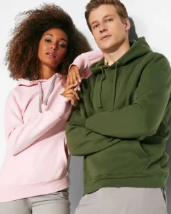 Roly SU1067 - URBAN Sweat-shirt bicolore avec capuche doublée et cordon de serrage contrasté