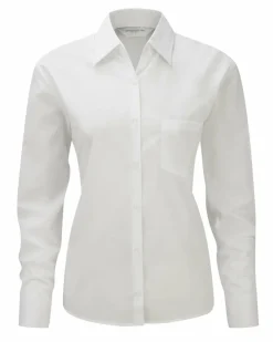 Russell Collection J934F - Chemise Élégante Femme en Popeline Facile d'Entretien