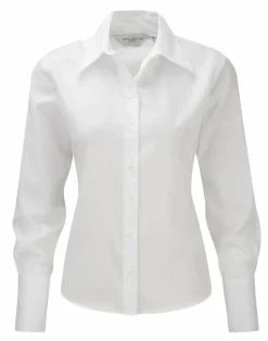 Russell Collection J956F - Chemise manches longues sans repassage pour femme