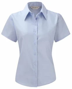 Russell Collection J957F - Chemise manches courtes sans repassage pour femme