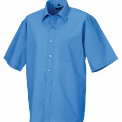 Russell Collection J935M - Chemise Popeline Polycoton Élégante et Facile d'Entretien