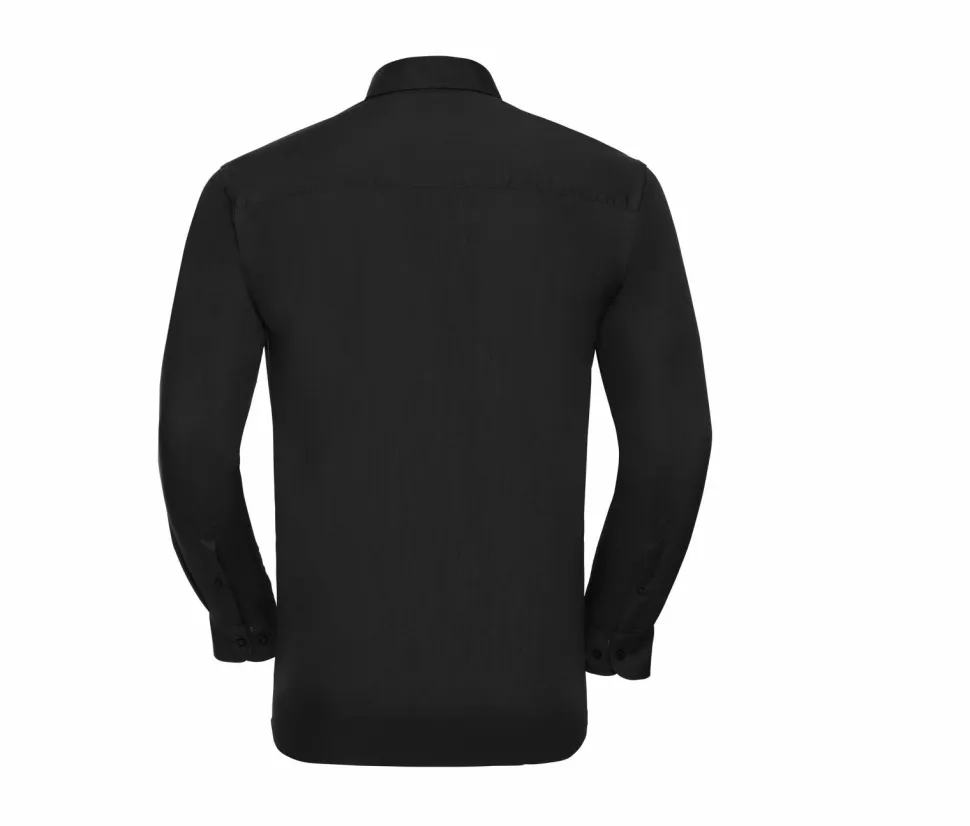Russell Collection J934M - Chemise Popeline Élégante à Manches Longues