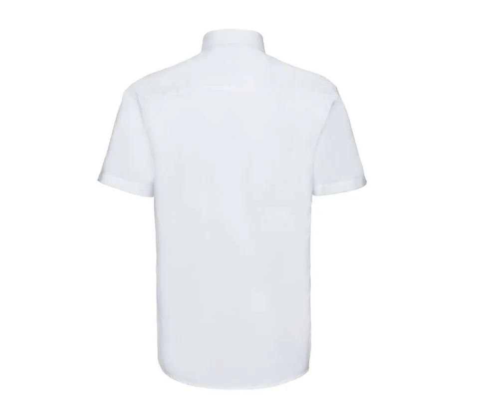 Russell Collection JZ933 - Chemise Manche Courte Homme Oxford Coton