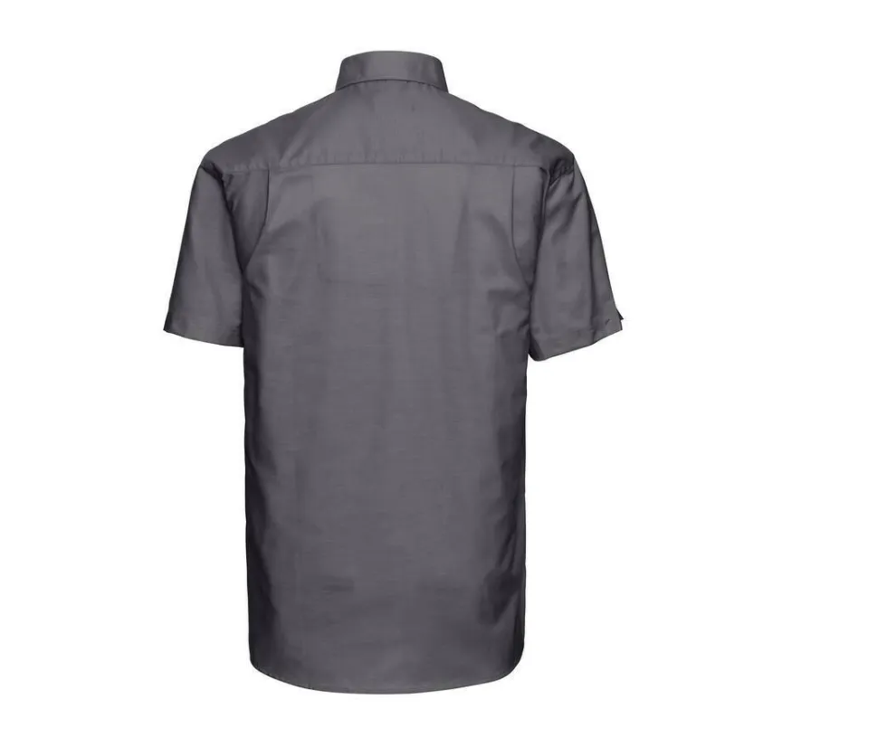 Russell Collection JZ933 - Chemise Manche Courte Homme Oxford Coton