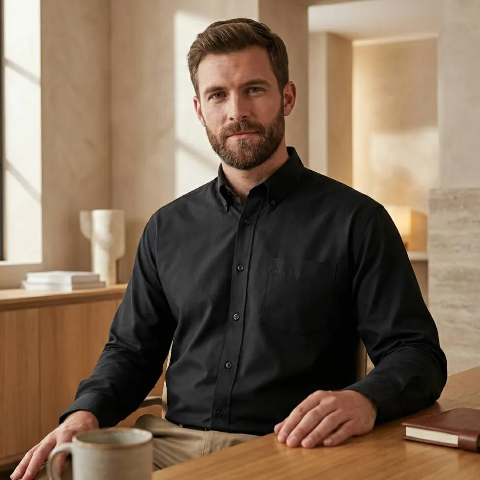 Russell Collection JZ932 - Chemise Homme Oxford