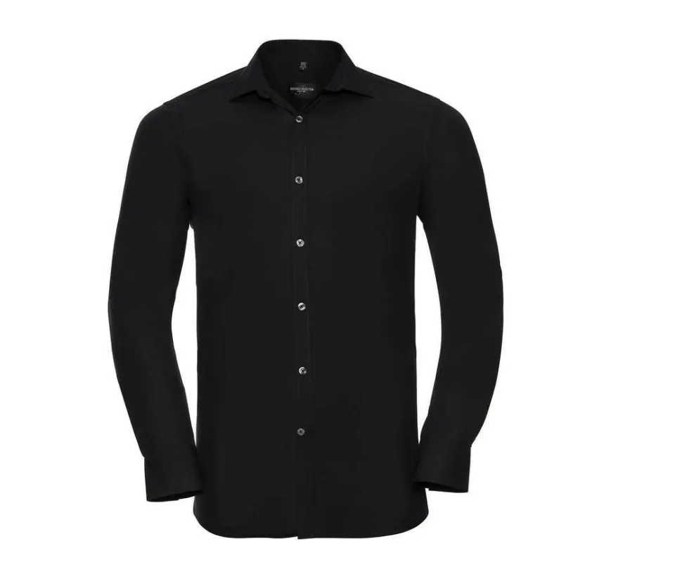 Russell Collection JZ960 - Chemise Homme Ajustée en Lycra® et Coton Confort