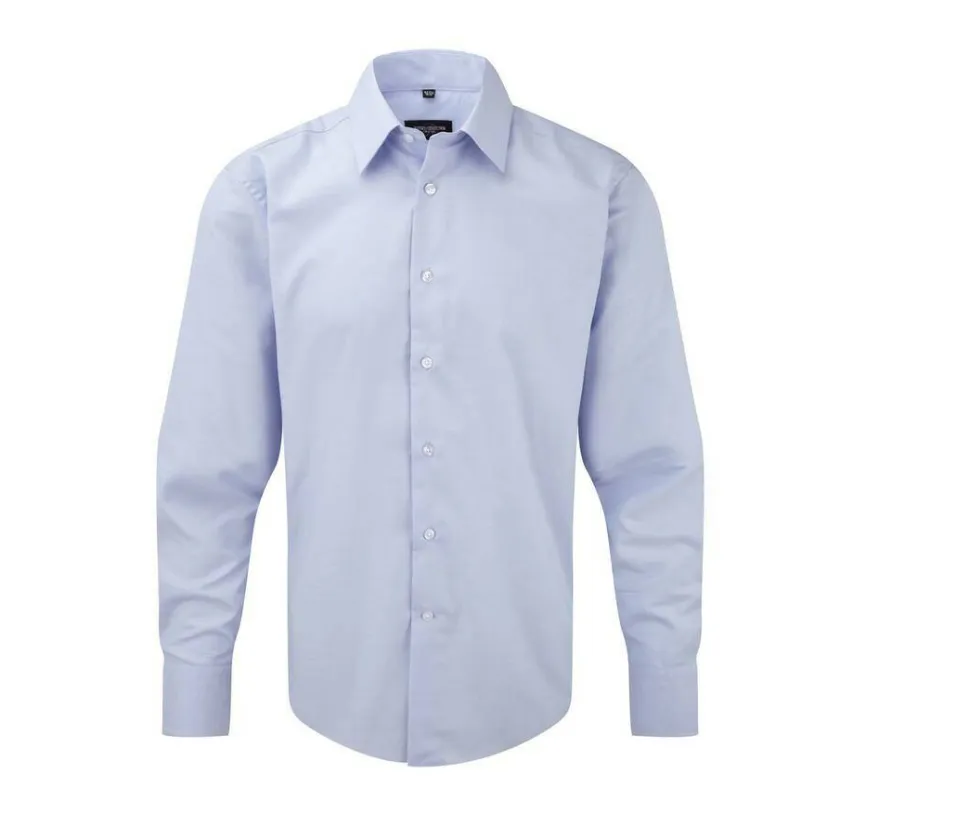 Russell Collection JZ922 - Chemise Oxford Cintrée Homme Col Italien