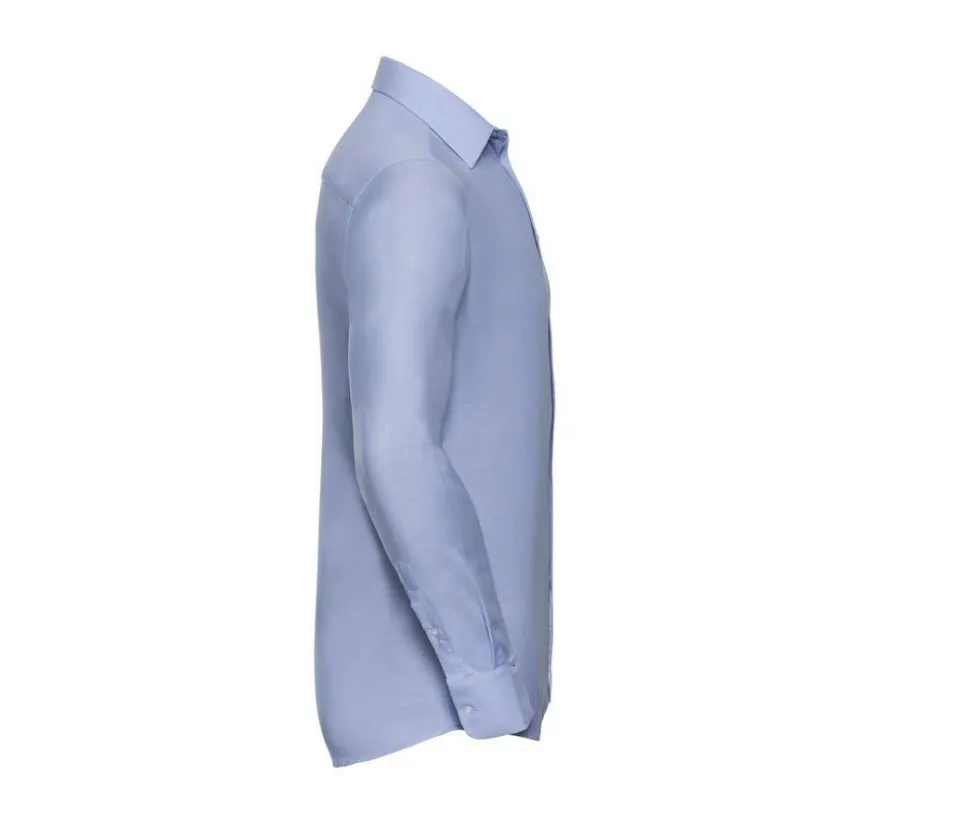 Russell Collection JZ922 - Chemise Oxford Cintrée Homme Col Italien