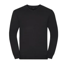 Russell Collection JZ710 - Pull Col V Homme Coton