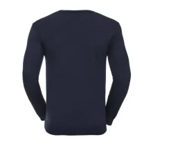 Russell Collection JZ710 - Pull Col V Homme Coton