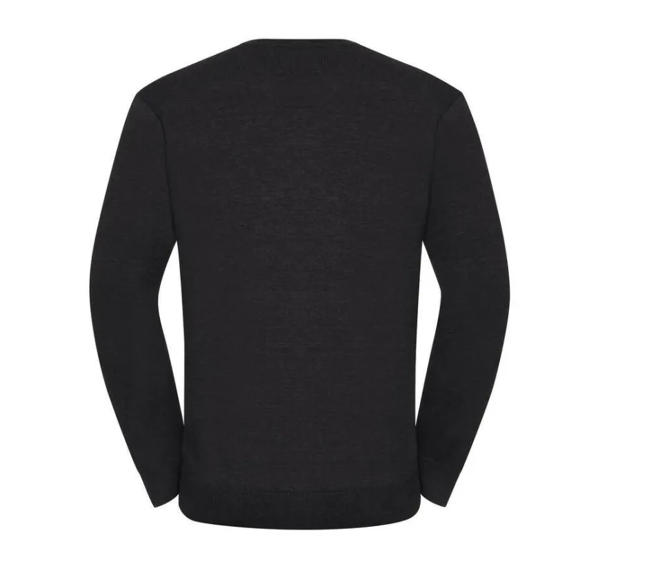 Russell Collection JZ710 - Pull Col V Homme Coton