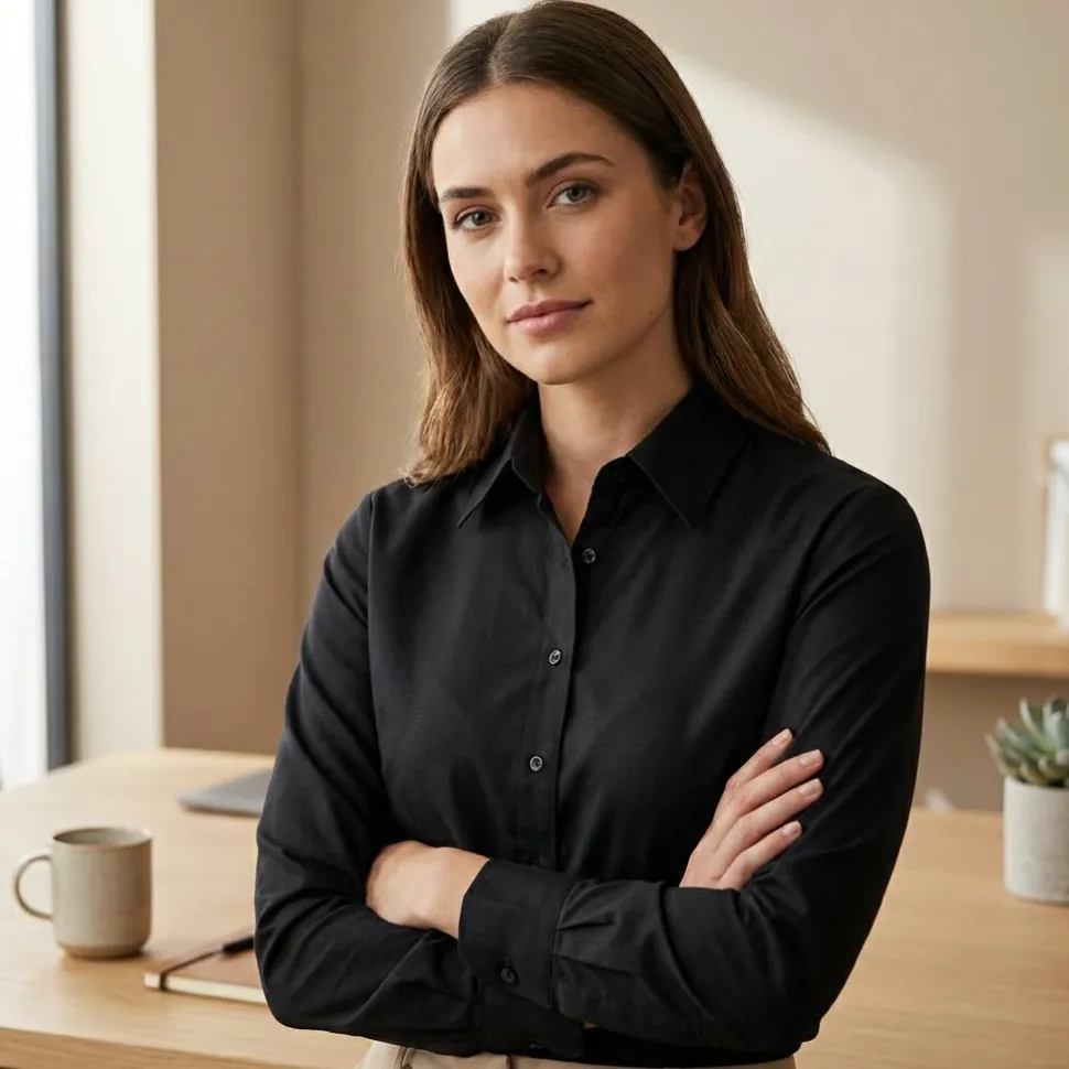 Russell Collection JZ32F - Chemise Femme Oxford