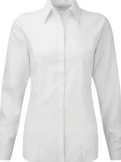 Russell Collection RU962F - CHEMISE FEMME MANCHE LONGUES À CHEVRONS
