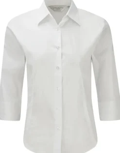 Russell Collection RU946F - Ladies Fitted Shirt - Chemise Femme Ajustée, Manches 3/4