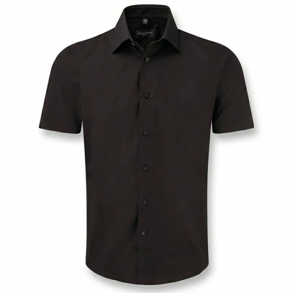 Russell Collection RU947M - Chemise Ajustée, Manches Courtes