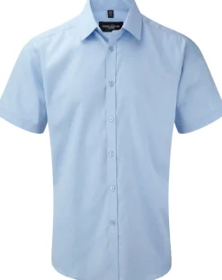 Russell Collection RU963M - Chemise Homme Manche Courtes À Chevrons