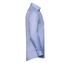 RUSSELL COLLECTION RU964M - MEN'S LONG SLEEVE TAILORED CONTRAST HERRINGBONE SHIRT