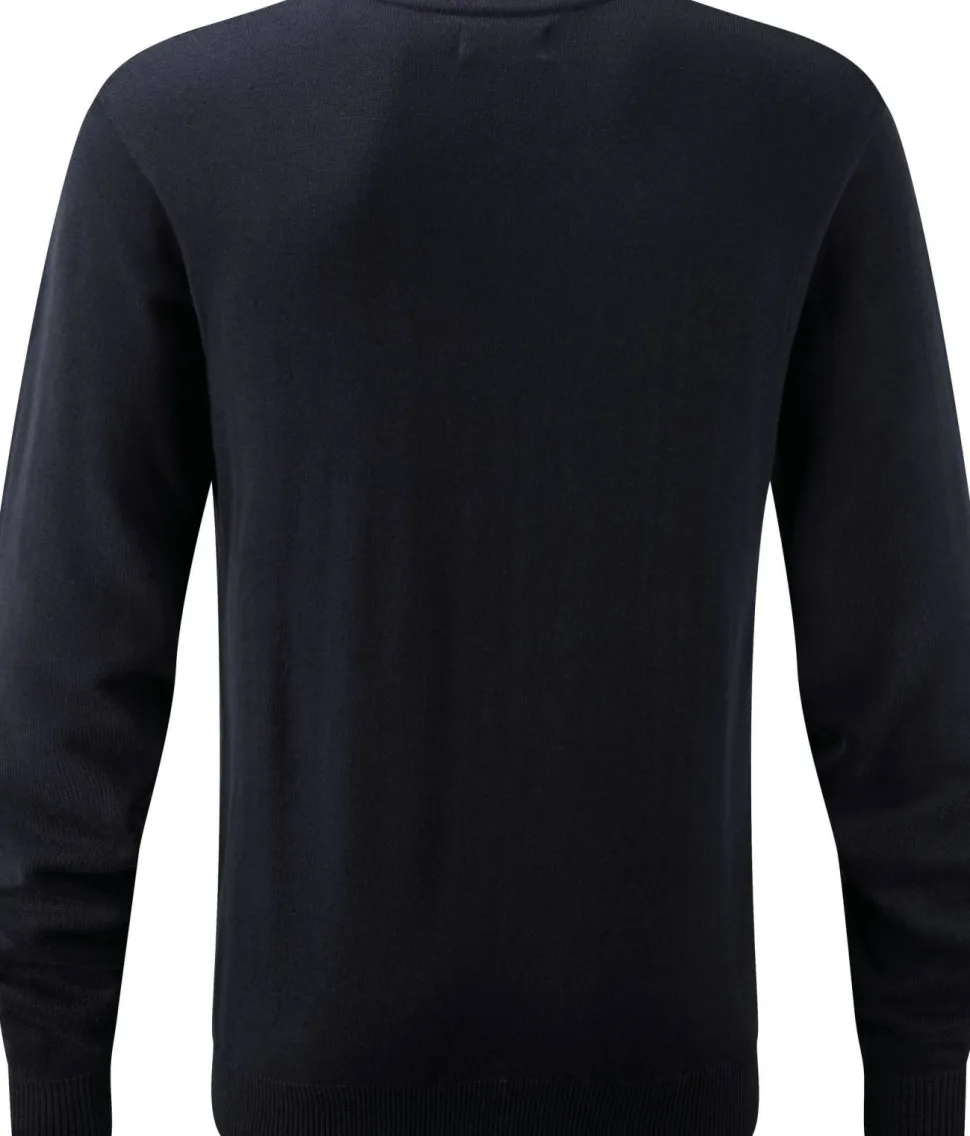 Russell Collection RU710M - Pull Moderne à Col V en Coton Mélangé