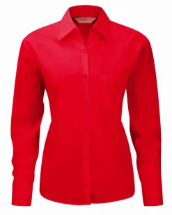 Russell Europe 934F - Long Sleeve Poplin Blouse