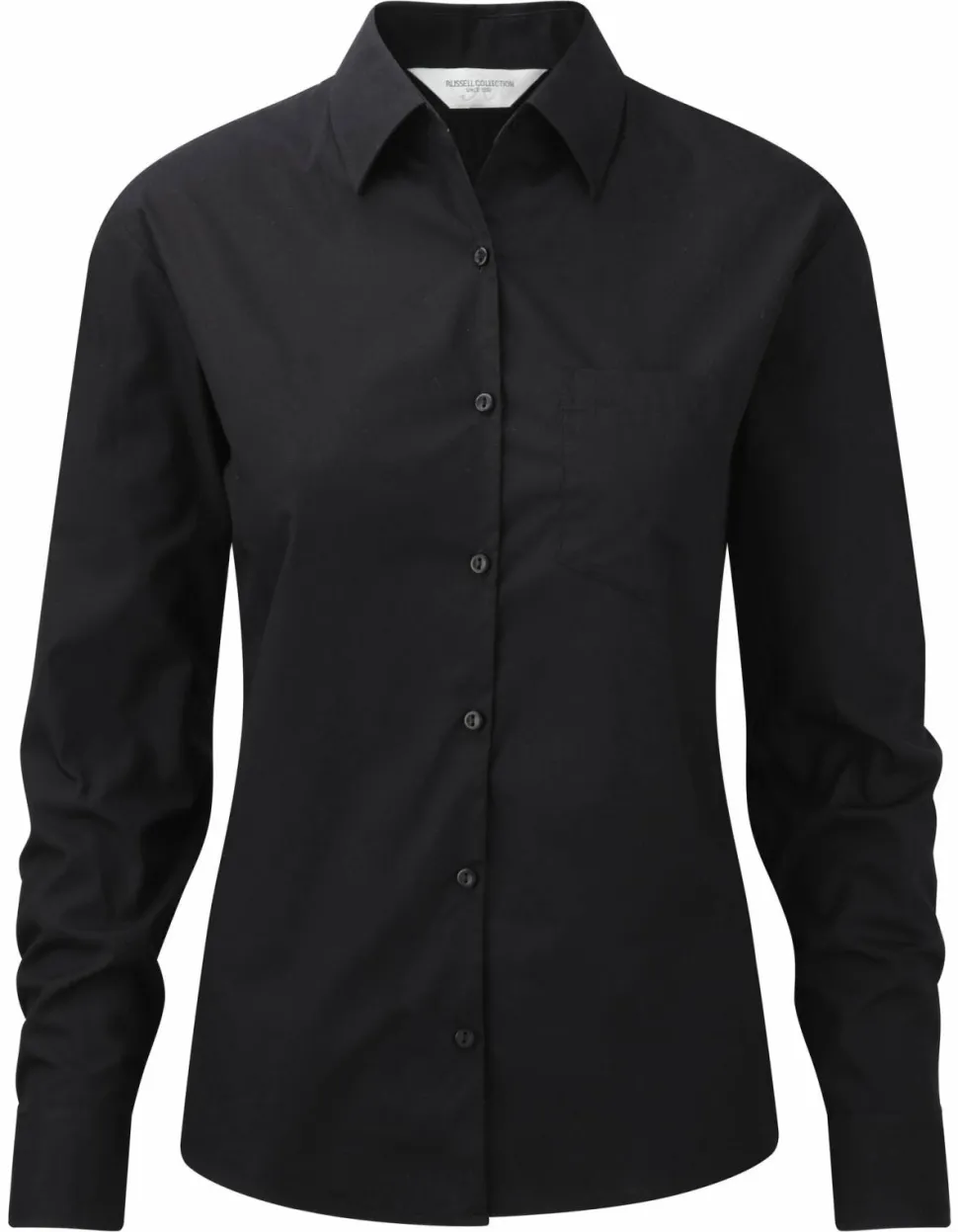 Russell Europe R-936F-0 - Blouse Élégante en Popeline de Coton à Manches Longues
