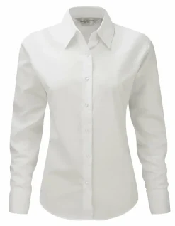 Russell Europe R-932F-0 - Blouse Élégante en Oxford à Manches Longues
