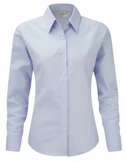 Russell Europe R-932F-0 - Blouse Élégante en Oxford à Manches Longues