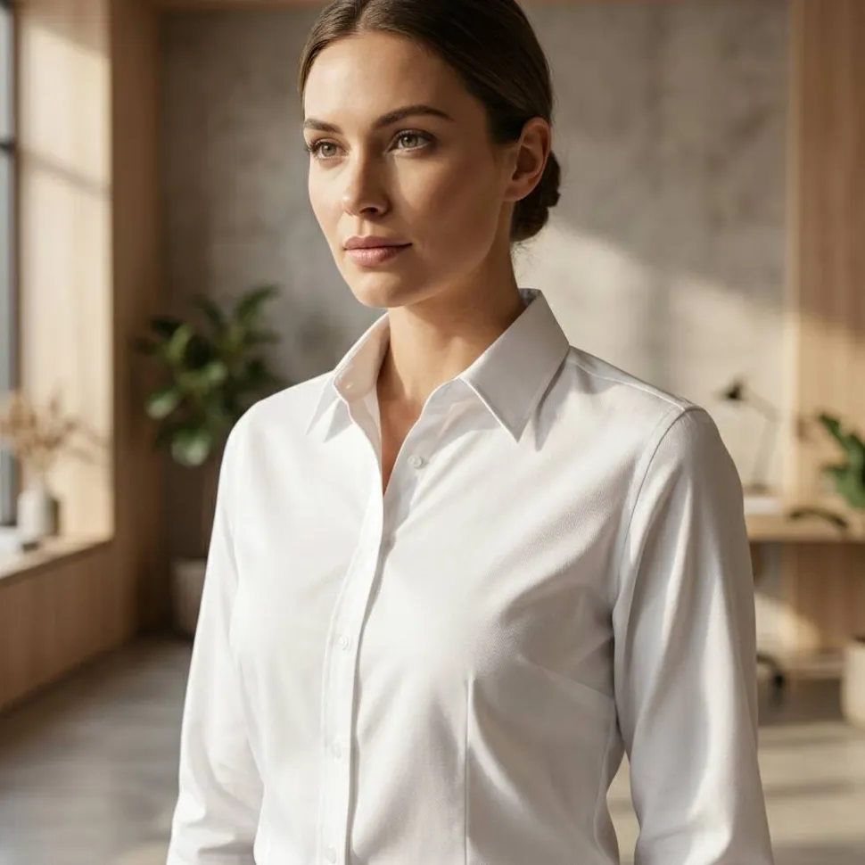 Russell Europe R-962F-0 - Ladies` LS Herringbone Shirt