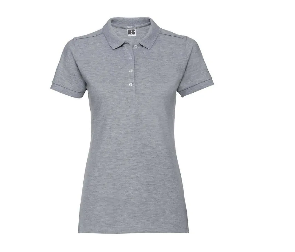 Russell JZ565 - Polo Femme Élégant en Coton avec Boutons Nacrés