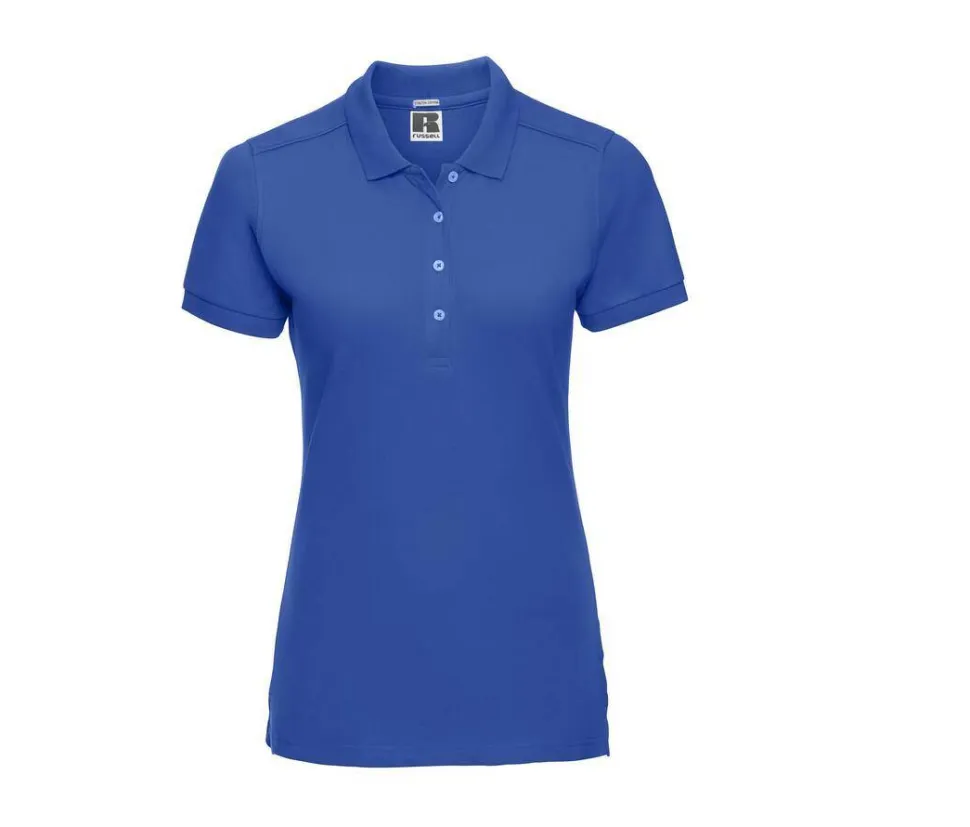 Russell JZ565 - Polo Femme Élégant en Coton avec Boutons Nacrés