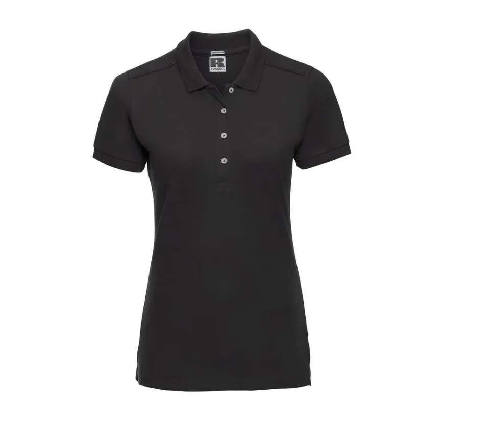 Russell JZ565 - Polo Femme Élégant en Coton avec Boutons Nacrés