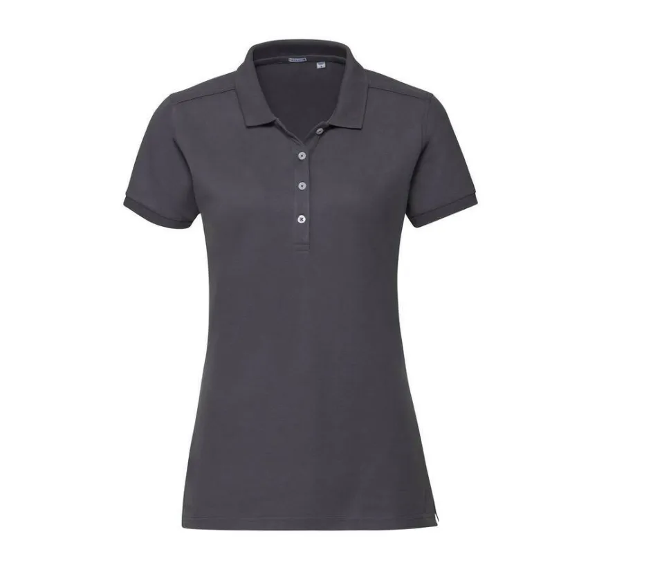 Russell JZ565 - Polo Femme Élégant en Coton avec Boutons Nacrés
