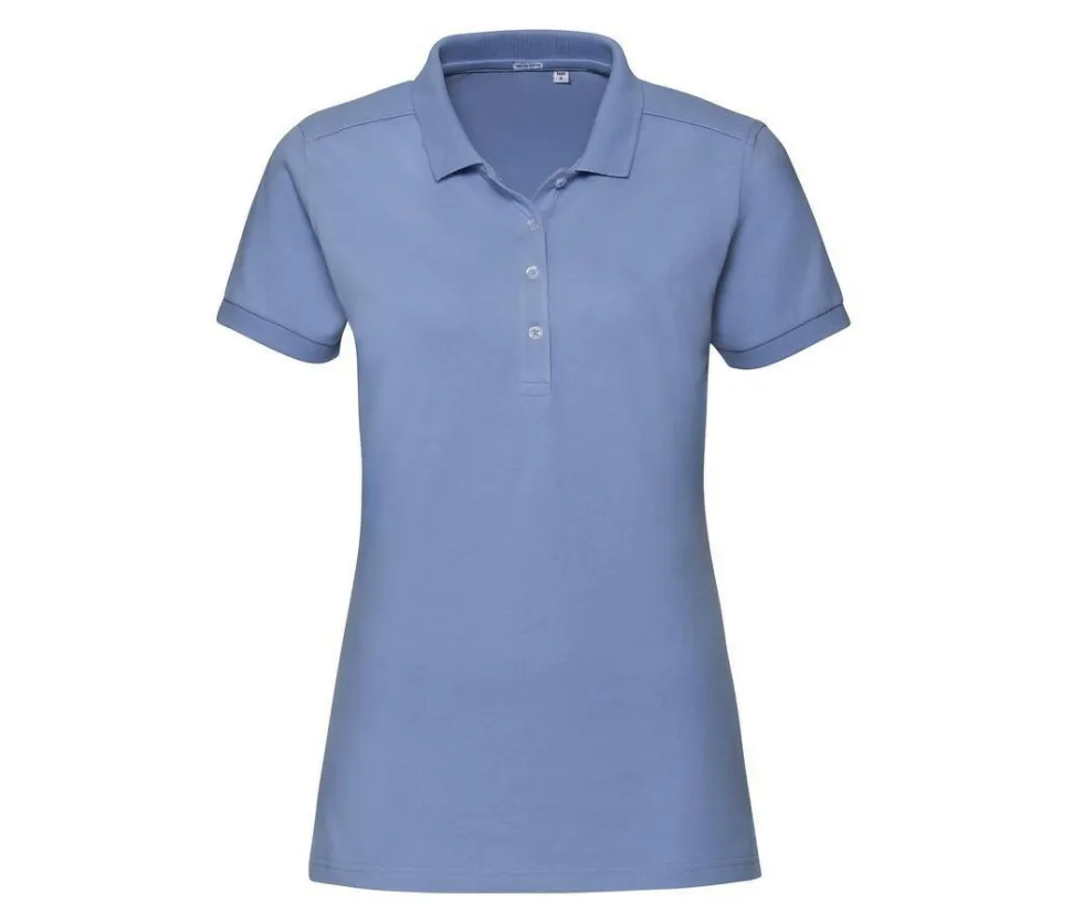 Russell JZ565 - Polo Femme Élégant en Coton avec Boutons Nacrés