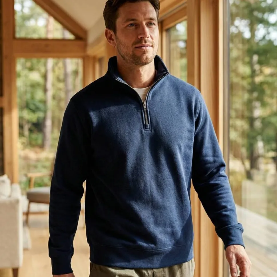 RUSSELL RU270M - Sweat col zippé Authentic