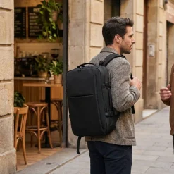 Sac à dos de voyage en polyester 600D recyclé haute densité pour ordinateur portable de 17.3 pouces - Egotier 92318