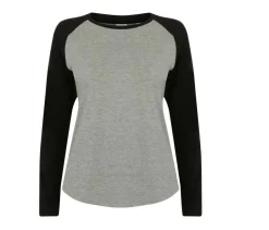SF Women SK271 - Tee-shirt baseball manches longues femme