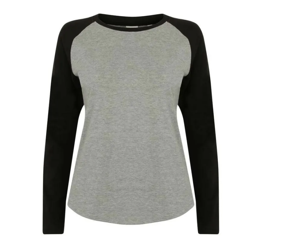SF Women SK271 - Tee-shirt baseball manches longues femme