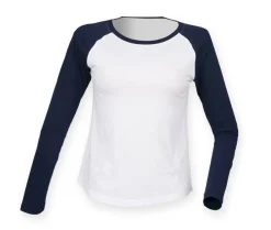 SF Women SK271 - Tee-shirt baseball manches longues femme